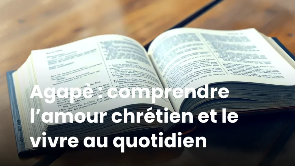 Agapè : comprendre l’amour chrétien et le vivre au quotidien