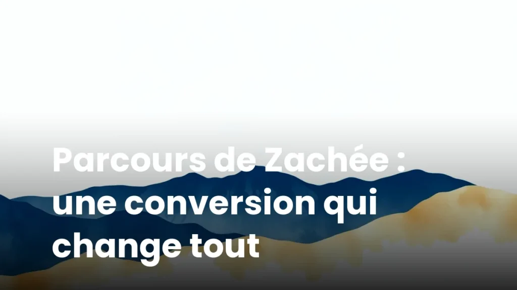 Parcours de Zachée : une conversion qui change tout