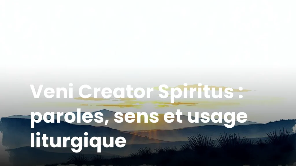 Veni Creator Spiritus : paroles, sens et usage liturgique